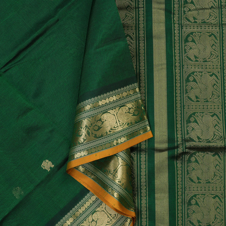 Hayagrivas Bottle Green Kanchi Silk Cotton Saree KSBE124C6-10