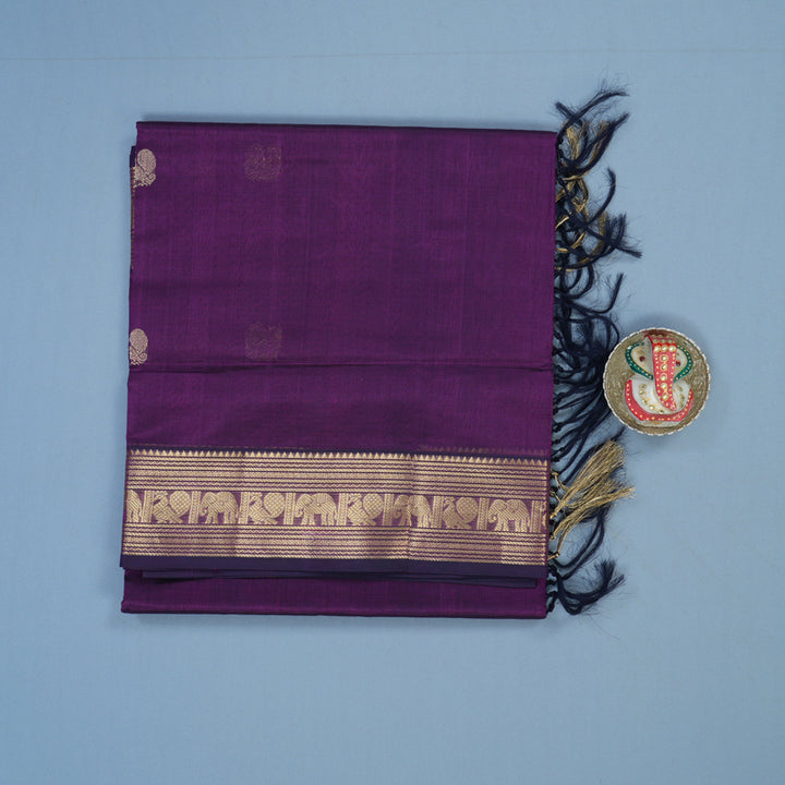 Hayagrivas Vadamalli Purple Kanchi Silk Cotton Saree KSBE124C6-11