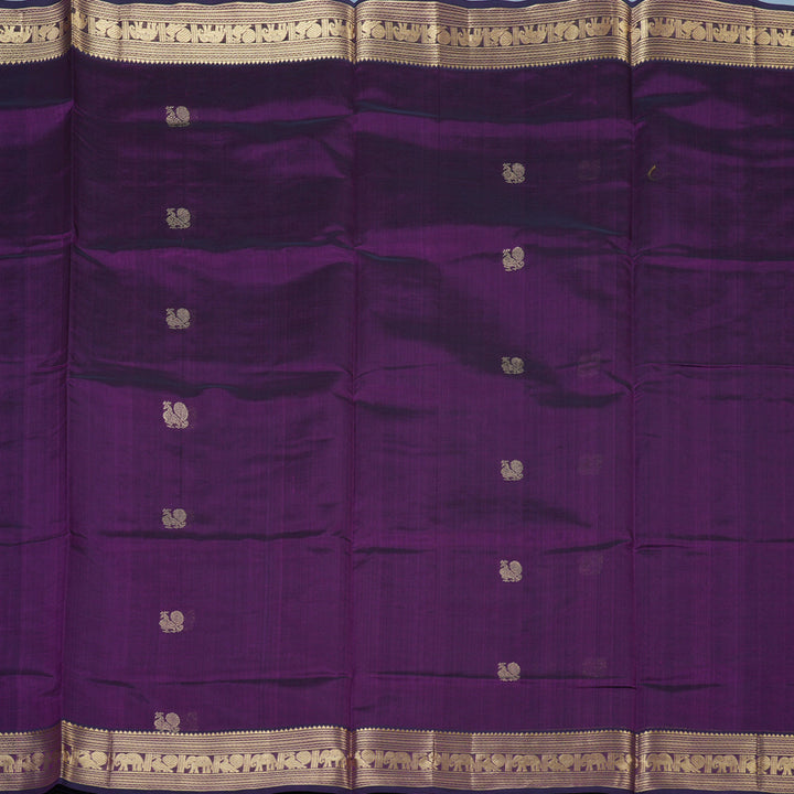 Hayagrivas Vadamalli Purple Kanchi Silk Cotton Saree KSBE124C6-11