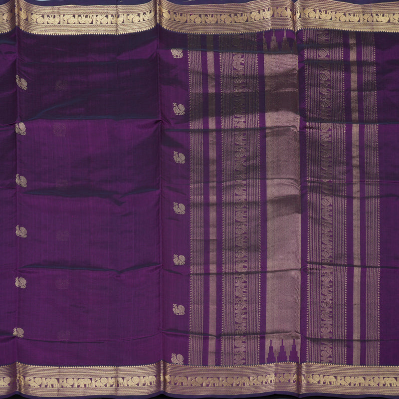 Hayagrivas Vadamalli Purple Kanchi Silk Cotton Saree KSBE124C6-11