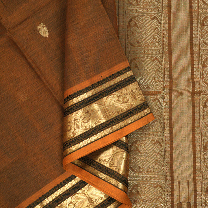 Hayagrivas Mustard Kanchi Silk Cotton Saree KSBE124C6-14