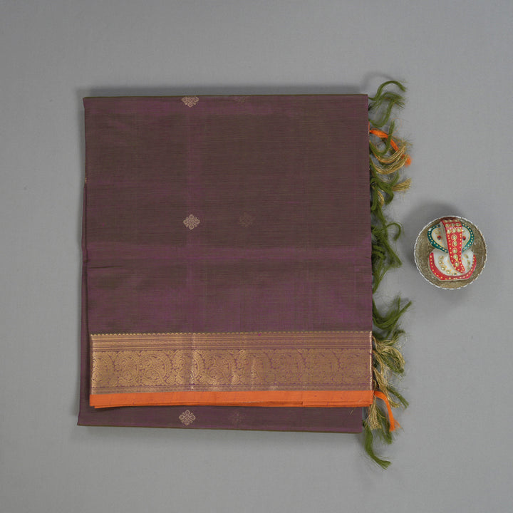 Hayagrivas Purple & Pista Green (Shot Colour) Kanchi Silk Cotton Saree KSBE124C6-16