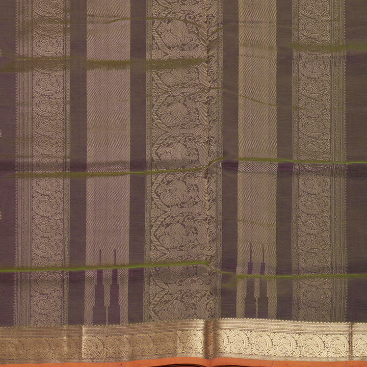 Hayagrivas Purple & Pista Green (Shot Colour) Kanchi Silk Cotton Saree KSBE124C6-16