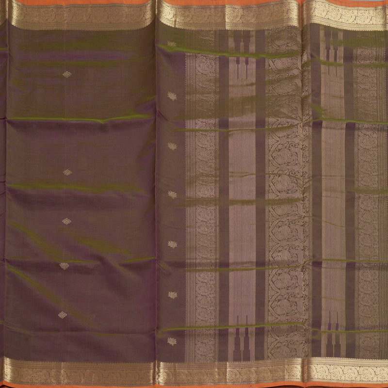 Hayagrivas Purple & Pista Green (Shot Colour) Kanchi Silk Cotton Saree KSBE124C6-16