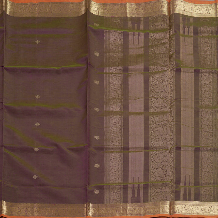 Hayagrivas Purple & Pista Green (Shot Colour) Kanchi Silk Cotton Saree KSBE124C6-16