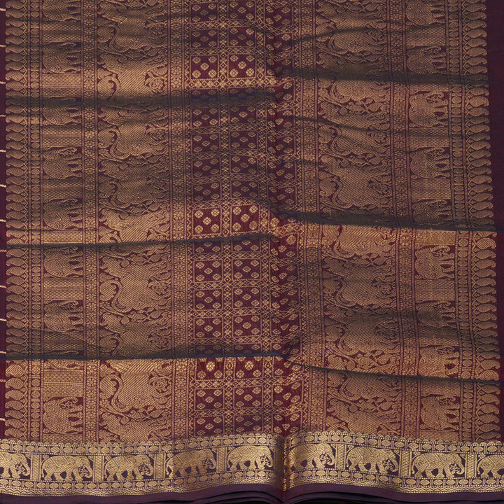 Hayagrivas Wine Kanchi Silk Cotton Saree KSBE124C6-2