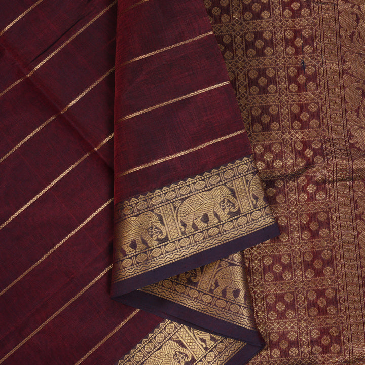Hayagrivas Wine Kanchi Silk Cotton Saree KSBE124C6-2