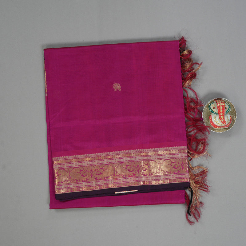 Hayagrivas Magenta-Pink Kanchi Silk Cotton Saree KSBE124C6-21