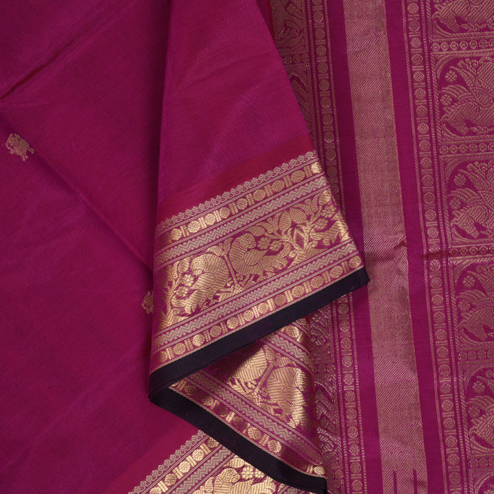 Hayagrivas Magenta-Pink Kanchi Silk Cotton Saree KSBE124C6-21