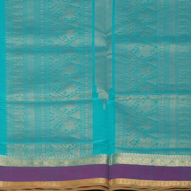 Hayagrivas Sky Blue Kanchi Silk Cotton Saree KSBE124C6-4