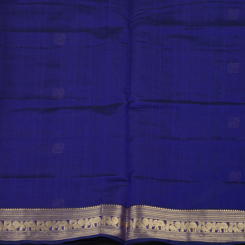 Hayagrivas MS Blue Kanchi Silk Cotton Saree KSBE124C6-5