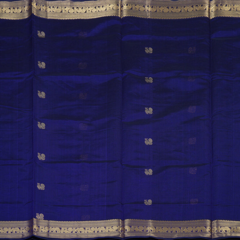 Hayagrivas MS Blue Kanchi Silk Cotton Saree KSBE124C6-5