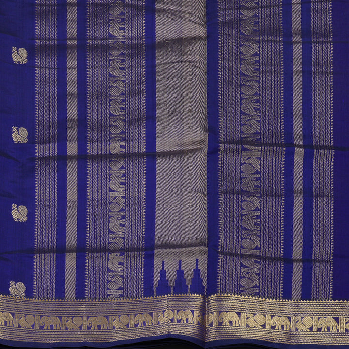 Hayagrivas MS Blue Kanchi Silk Cotton Saree KSBE124C6-5