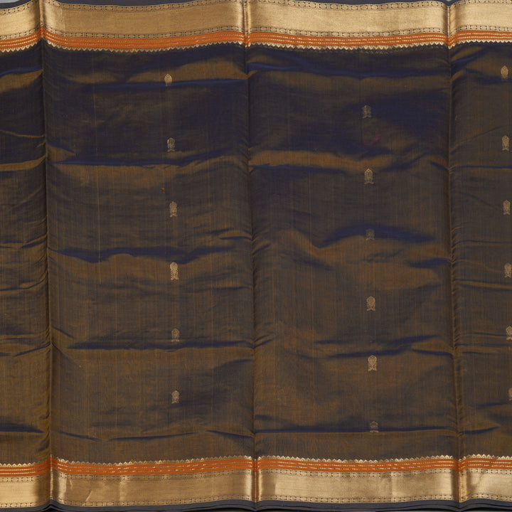 Hayagrivas Dark Gold Kanchi Silk Cotton Saree KSBE124C6-6