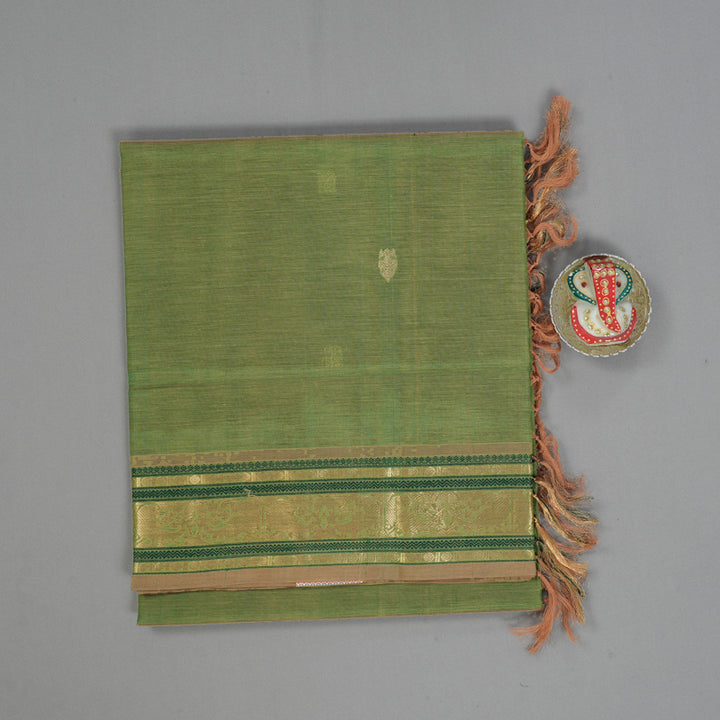 Hayagrivas Elaichi Green Kanchi Silk Cotton Saree KSBE124C6-7
