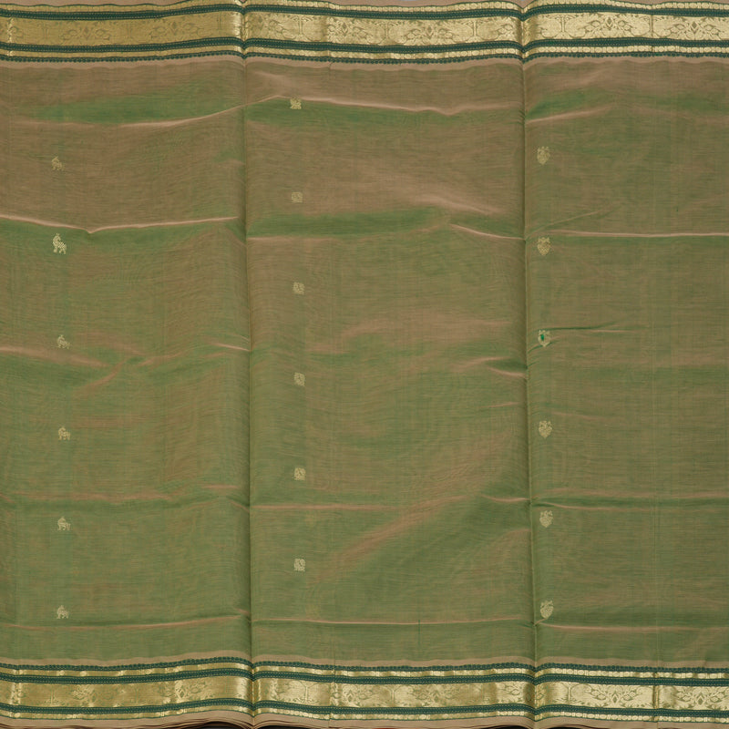 Hayagrivas Elaichi Green Kanchi Silk Cotton Saree KSBE124C6-7
