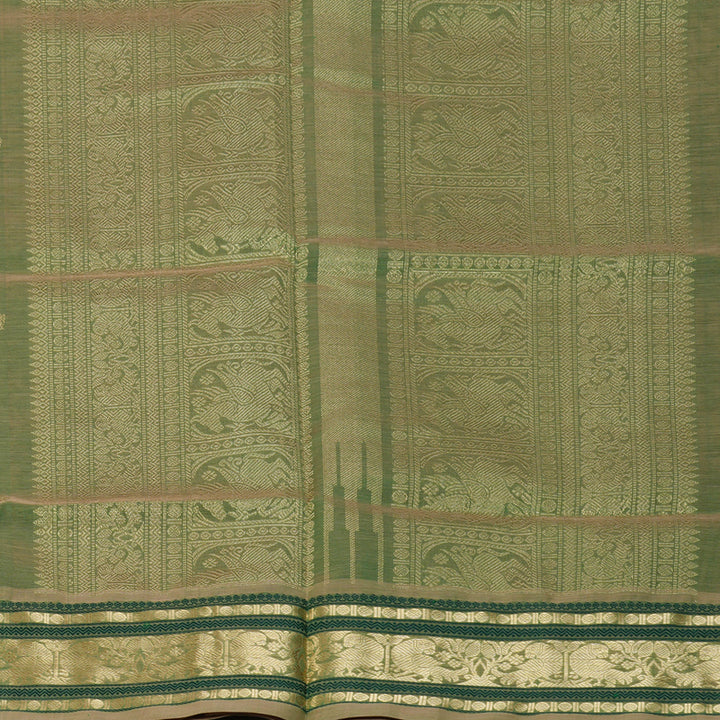 Hayagrivas Elaichi Green Kanchi Silk Cotton Saree KSBE124C6-7