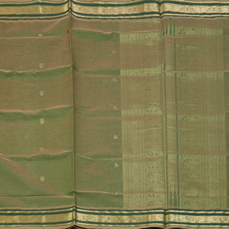 Hayagrivas Elaichi Green Kanchi Silk Cotton Saree KSBE124C6-7