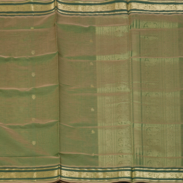 Hayagrivas Elaichi Green Kanchi Silk Cotton Saree KSBE124C6-7