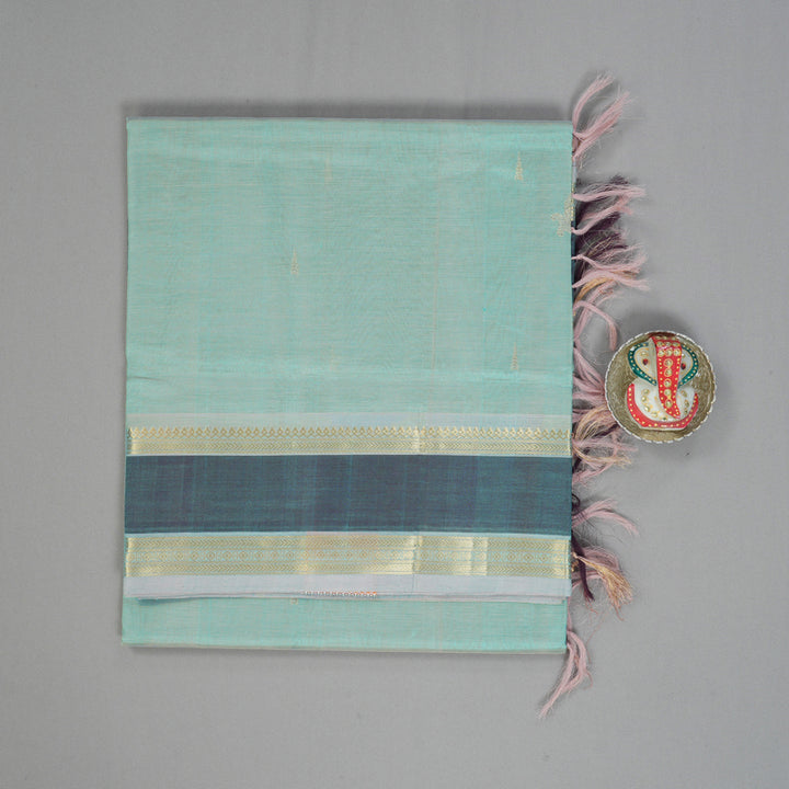 Hayagrivas Powder Blue Kanchi Silk Cotton Saree KSBE124C7-1