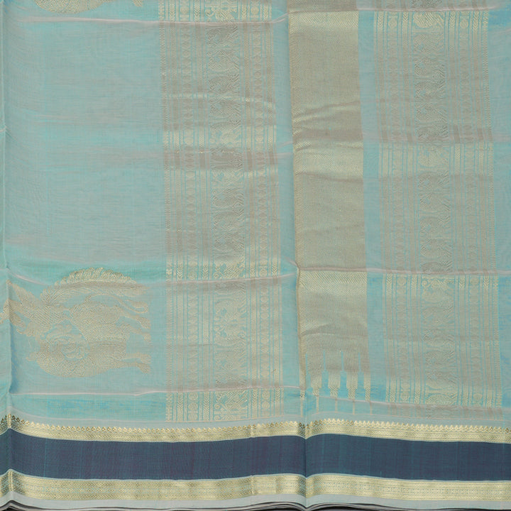 Hayagrivas Powder Blue Kanchi Silk Cotton Saree KSBE124C7-1