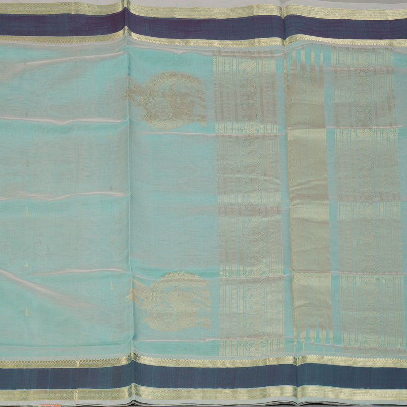 Hayagrivas Powder Blue Kanchi Silk Cotton Saree KSBE124C7-1