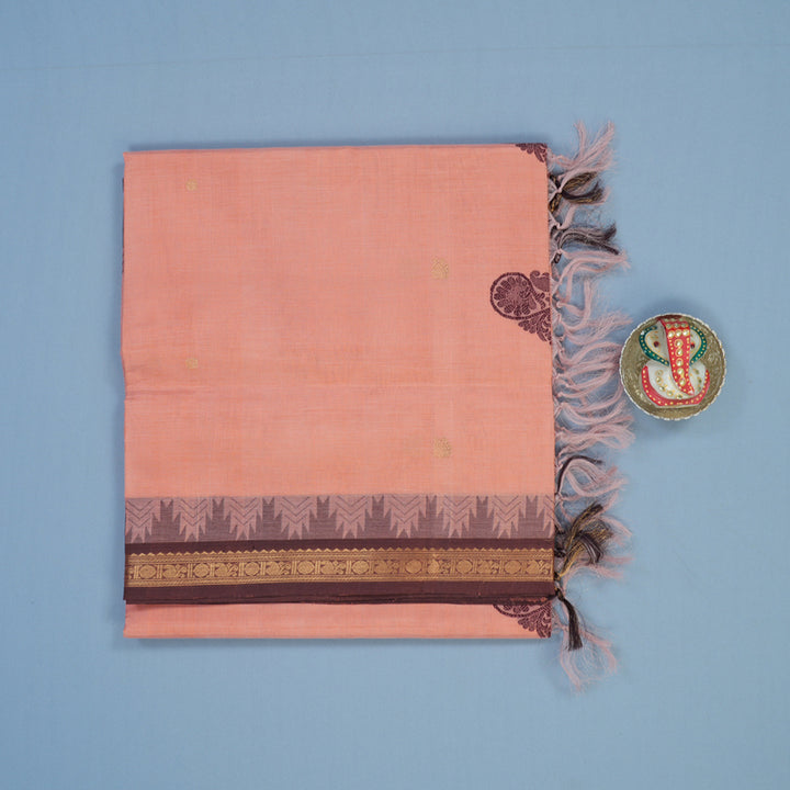 Hayagrivas Peach Pink Kanchi Silk Cotton Saree KSBE124C7-11