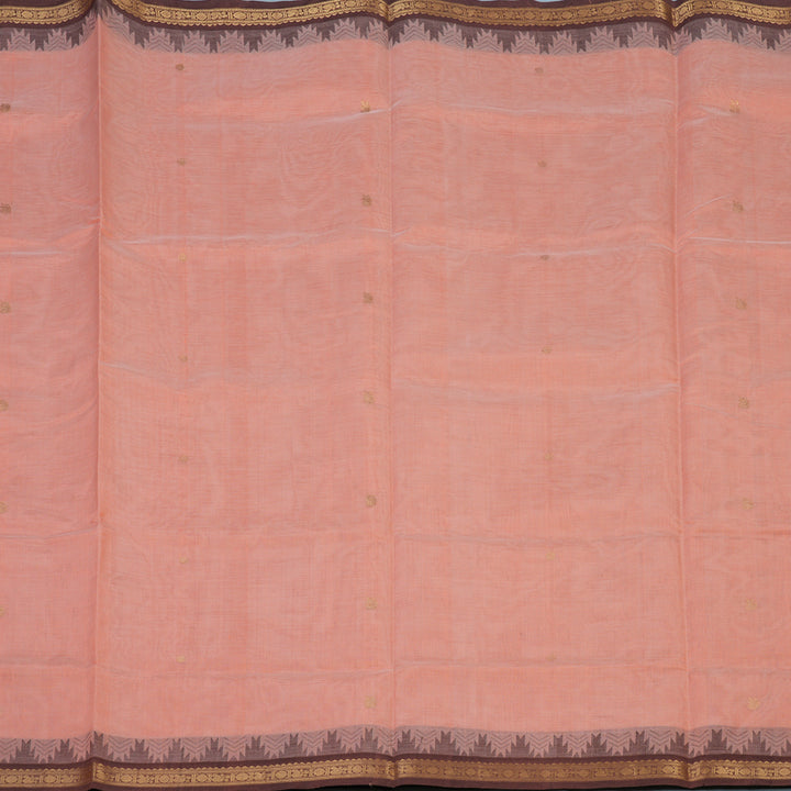 Hayagrivas Peach Pink Kanchi Silk Cotton Saree KSBE124C7-11