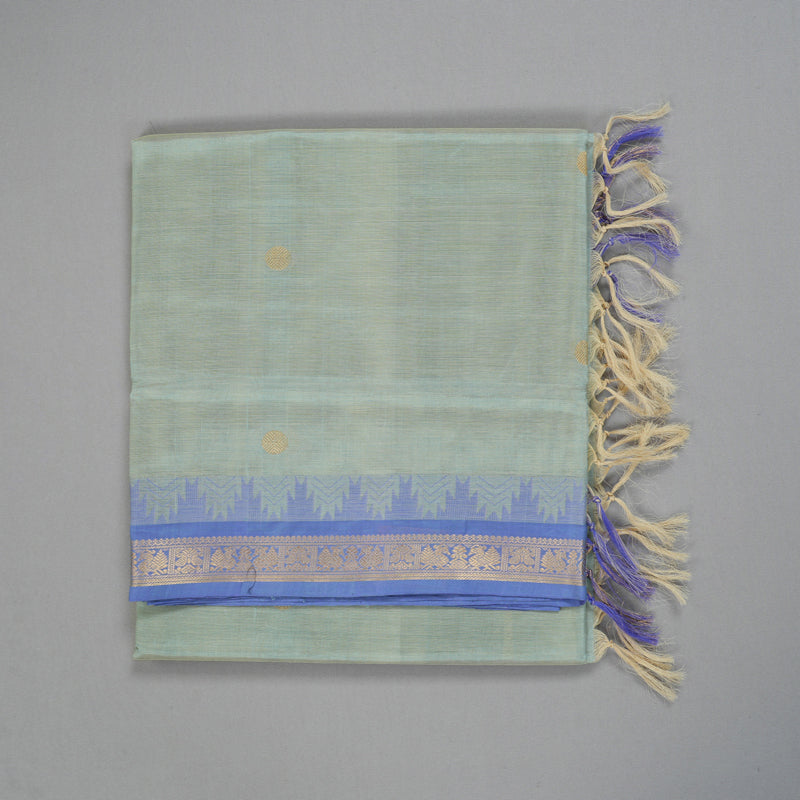 Hayagrivas Powder Green Kanchi Silk Cotton Saree KSBE124C7-12