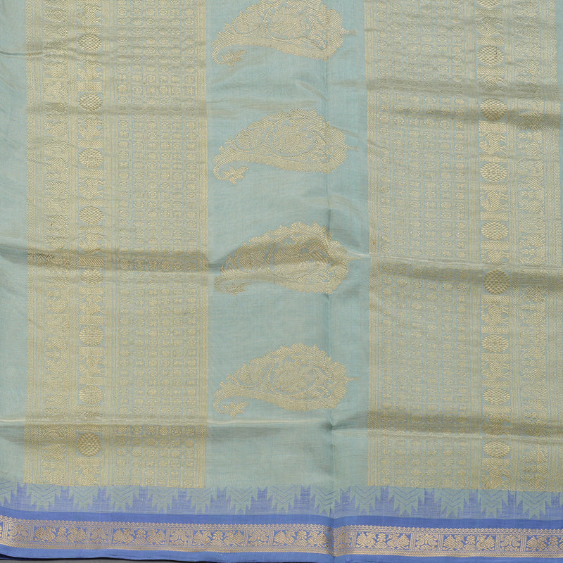 Hayagrivas Powder Green Kanchi Silk Cotton Saree KSBE124C7-12