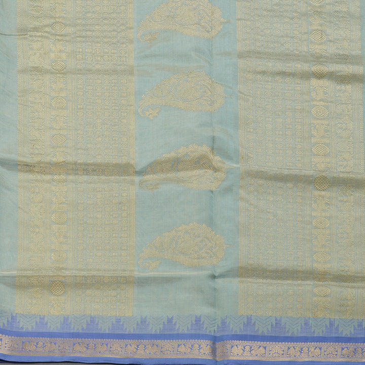 Hayagrivas Powder Green Kanchi Silk Cotton Saree KSBE124C7-12
