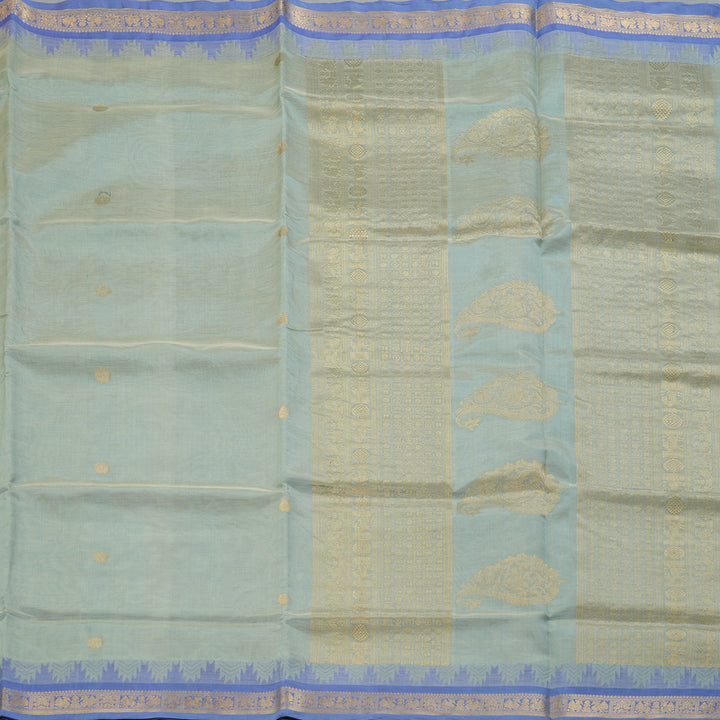 Hayagrivas Powder Green Kanchi Silk Cotton Saree KSBE124C7-12