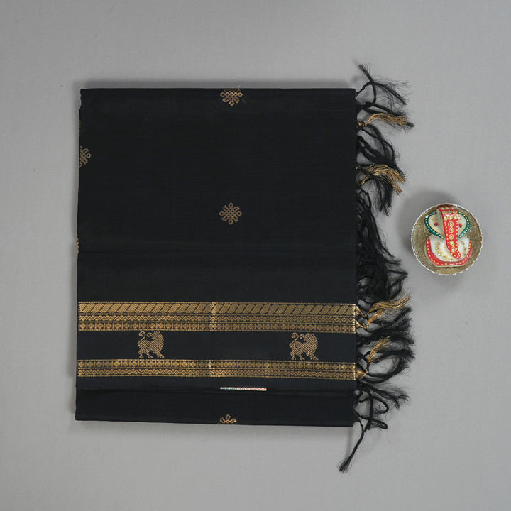 Hayagrivas Black Kanchi Silk Cotton Saree KSBE124C7-15
