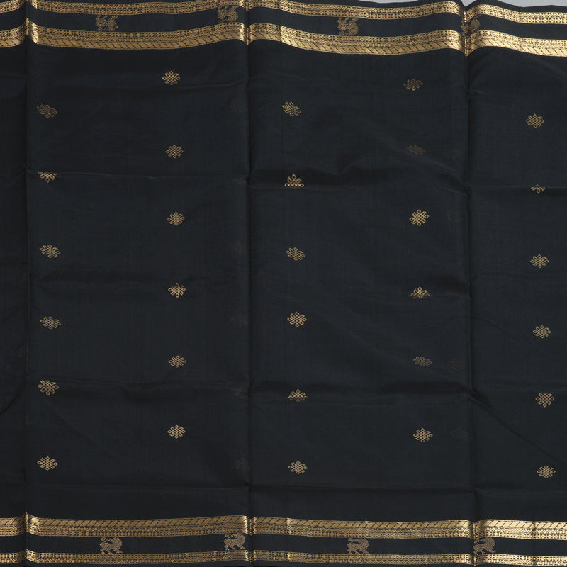 Hayagrivas Black Kanchi Silk Cotton Saree KSBE124C7-15