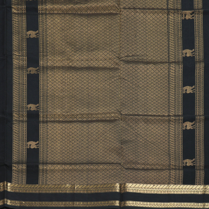 Hayagrivas Black Kanchi Silk Cotton Saree KSBE124C7-15