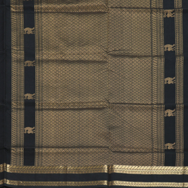 Hayagrivas Black Kanchi Silk Cotton Saree KSBE124C7-15