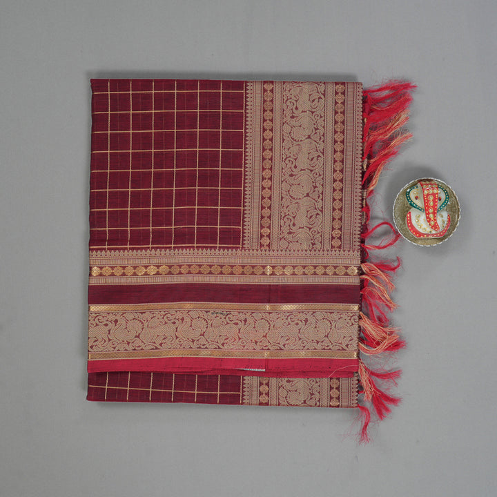 Hayagrivas Araku Maroon Kanchi Silk Cotton Saree KSBE124C7-16
