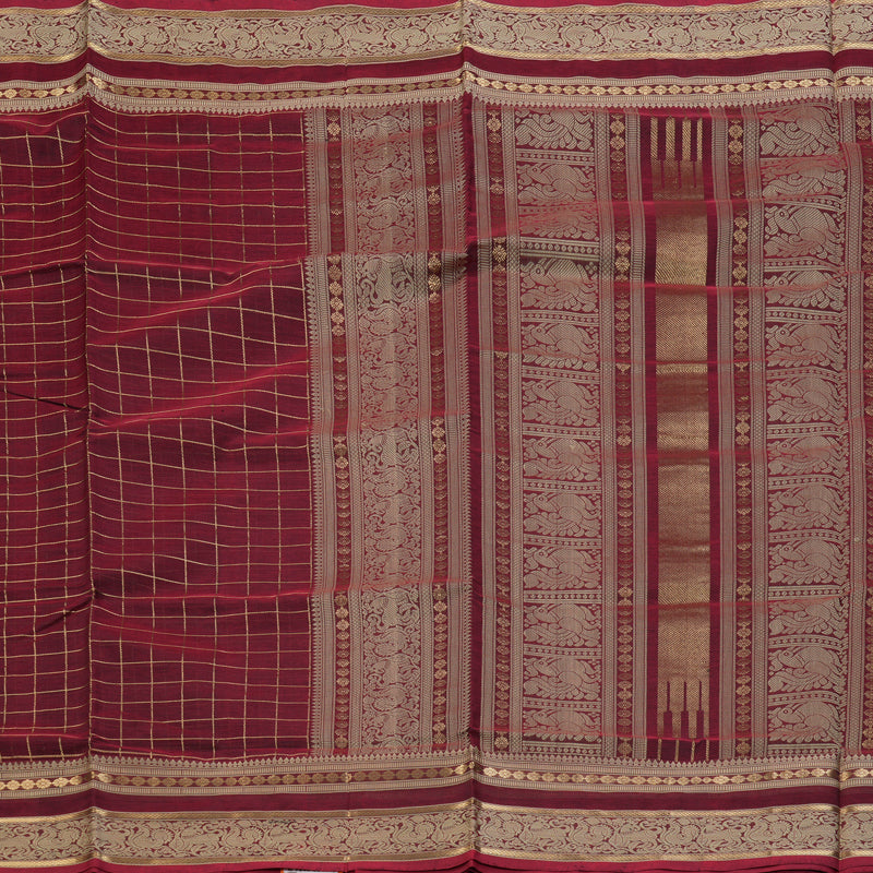 Hayagrivas Araku Maroon Kanchi Silk Cotton Saree KSBE124C7-16