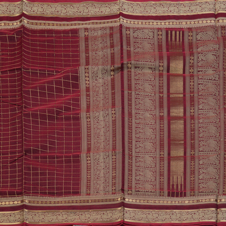 Hayagrivas Araku Maroon Kanchi Silk Cotton Saree KSBE124C7-16