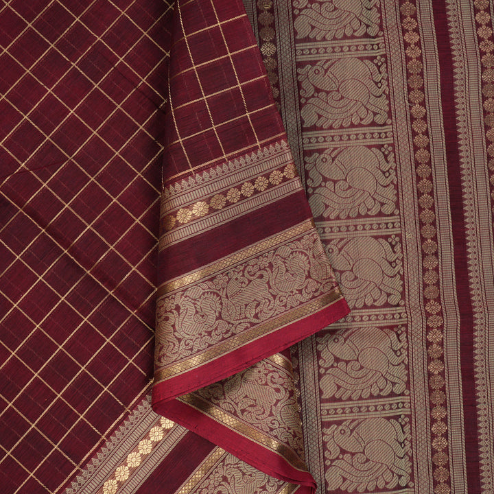 Hayagrivas Araku Maroon Kanchi Silk Cotton Saree KSBE124C7-16