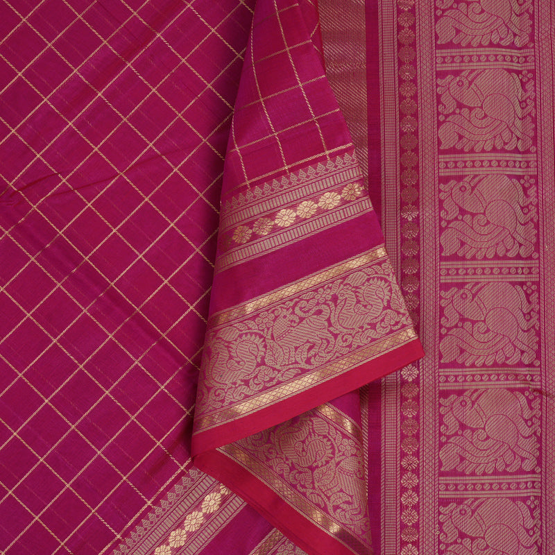 Hayagrivas Rani Pink Kanchi Silk Cotton Saree KSBE124C7-2
