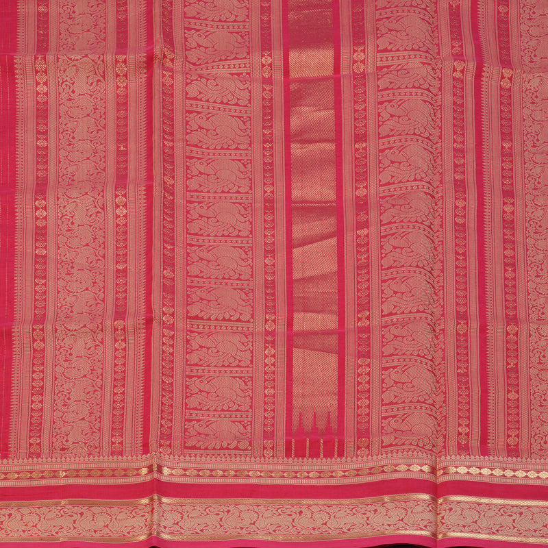 Hayagrivas Tomato Pink Kanchi Silk Cotton Saree KSBE124C7-9
