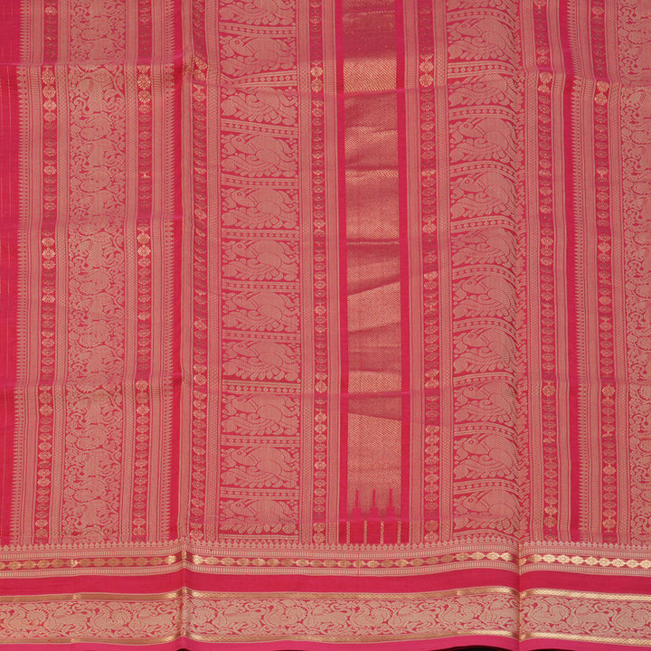 Hayagrivas Tomato Pink Kanchi Silk Cotton Saree KSBE124C7-9