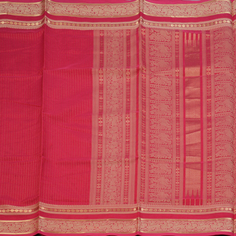 Hayagrivas Tomato Pink Kanchi Silk Cotton Saree KSBE124C7-9