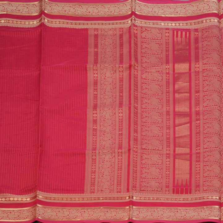 Hayagrivas Tomato Pink Kanchi Silk Cotton Saree KSBE124C7-9