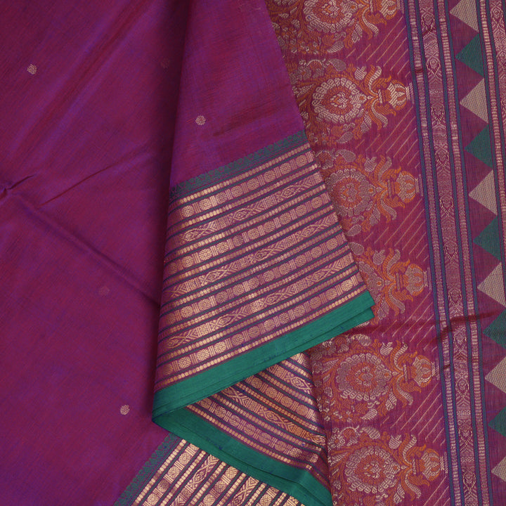 Hayagrivas Purple Kanchi Silk Cotton Saree KSBE124C8-12