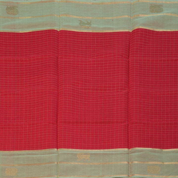 Hayagrivas Tomato Red Kanchi Silk Cotton Saree KSBE124C8-17
