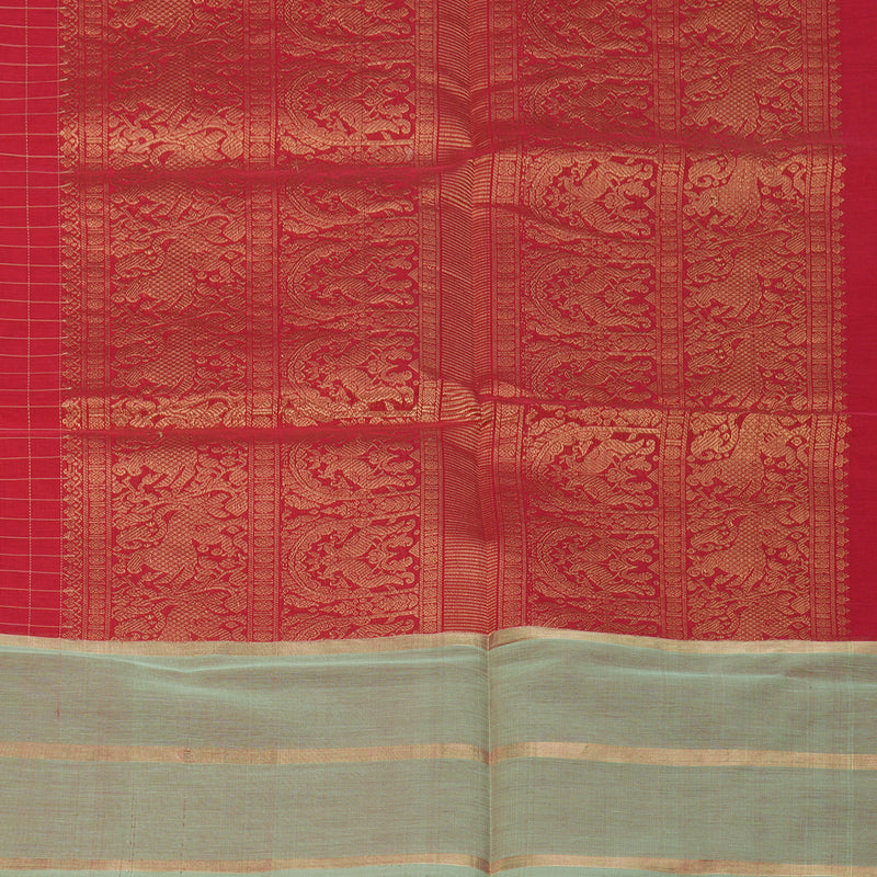 Hayagrivas Tomato Red Kanchi Silk Cotton Saree KSBE124C8-17