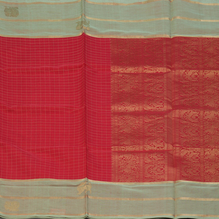 Hayagrivas Tomato Red Kanchi Silk Cotton Saree KSBE124C8-17