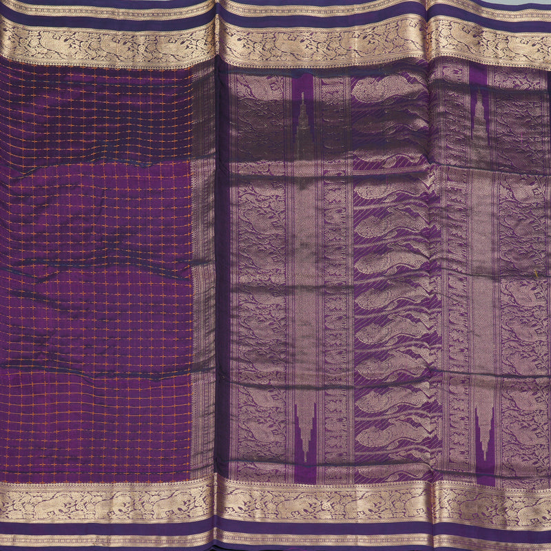 Hayagrivas Purple Kanchi Silk Cotton Saree KSBE124C8-21